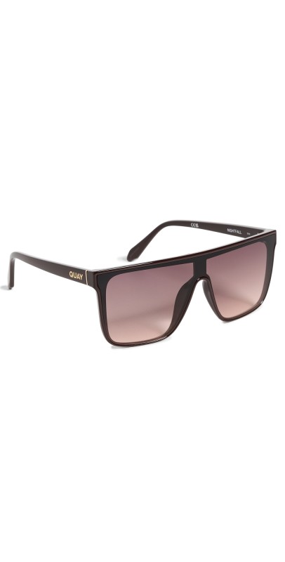 Quay Nightfall Shield Sunglasses Espresso/Brown Faw