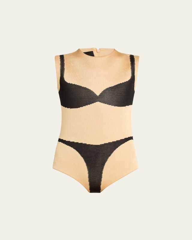 Bikini Print Bodysuit