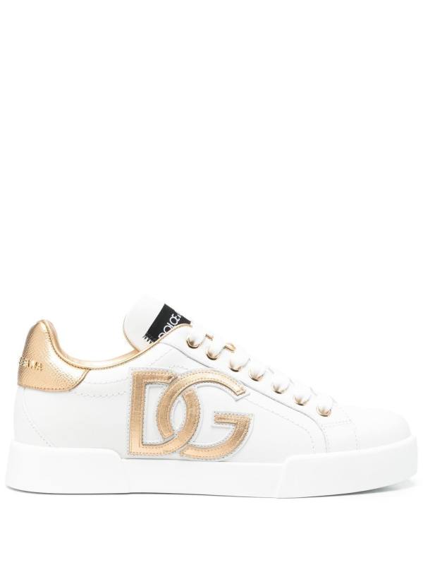 DG-embellished low-top sneakers