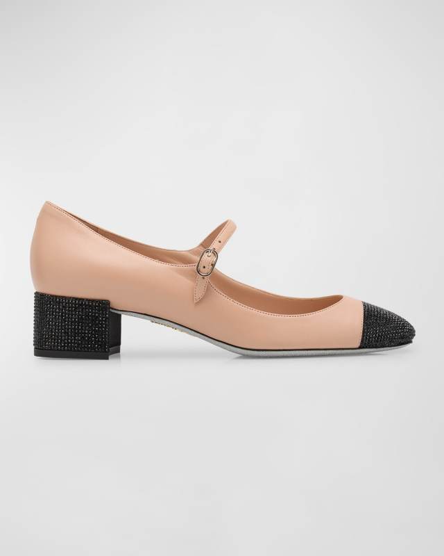 Kristen Bicolor Strass Mary Jane Pumps