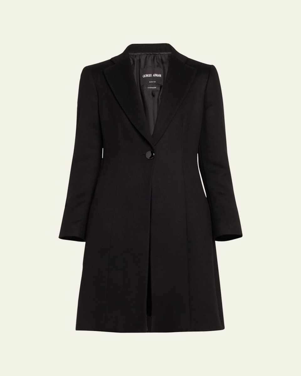 Essentials Cashmere One Button Coat