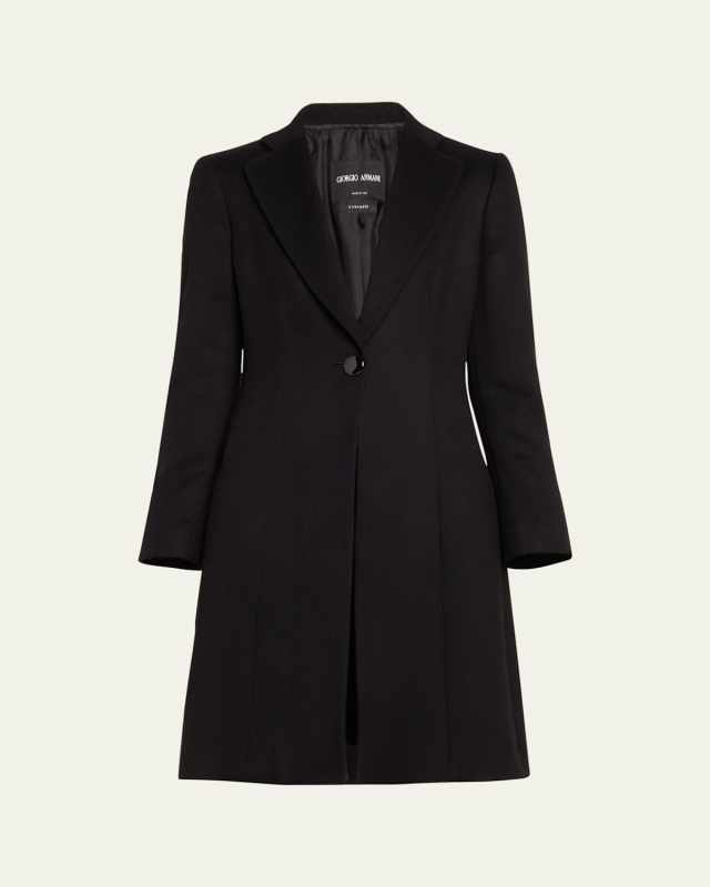 Essentials Cashmere One Button Coat
