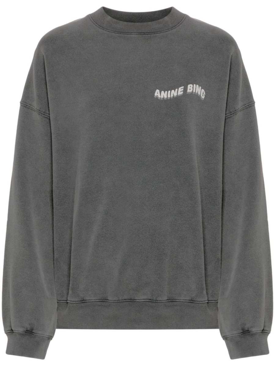 anine bing A0810145WBL1 0 nero a cotone