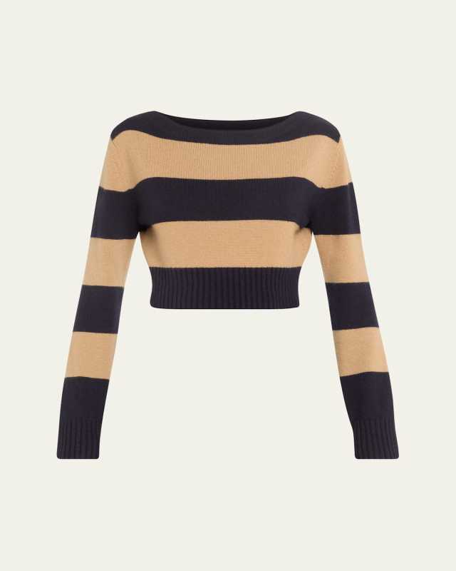 Angri Striped Wool Cashmere Sweater