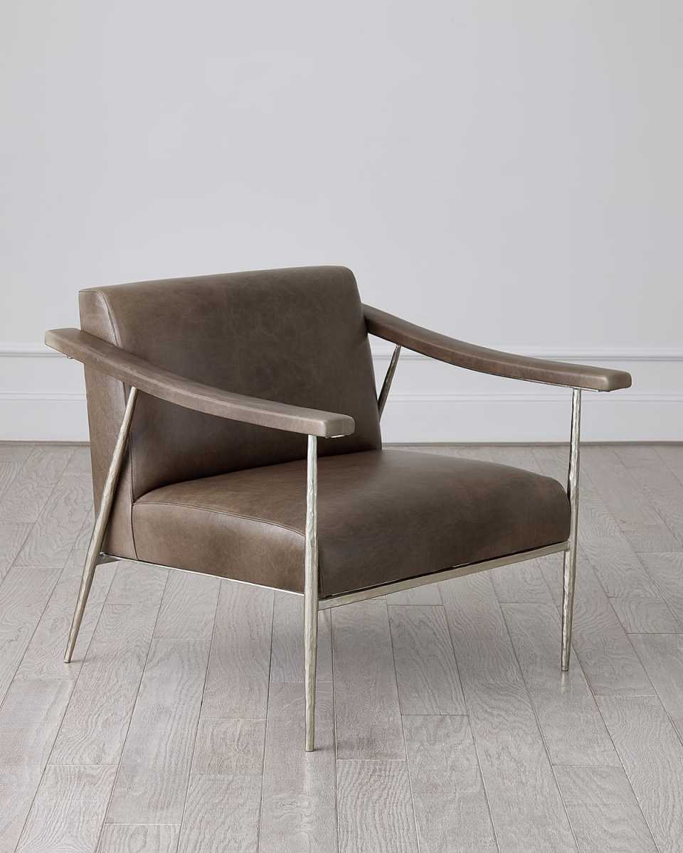 L. Brooks Leather Accent Chair