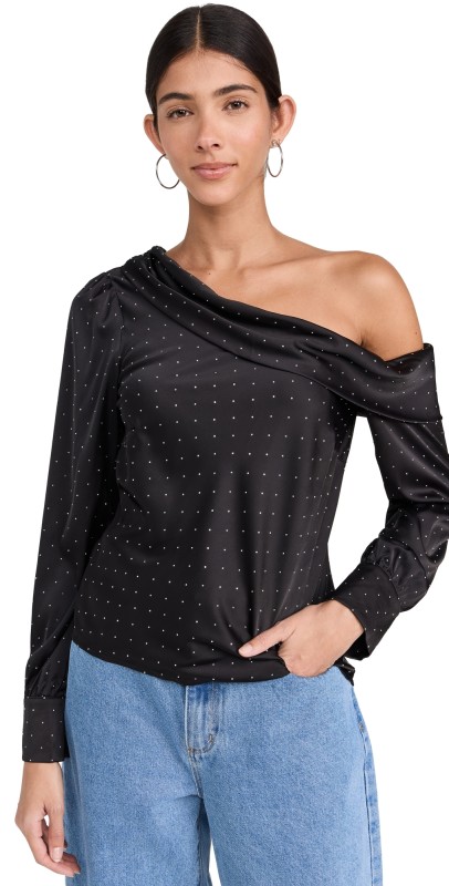 ASTR the Label Ellen Top Black