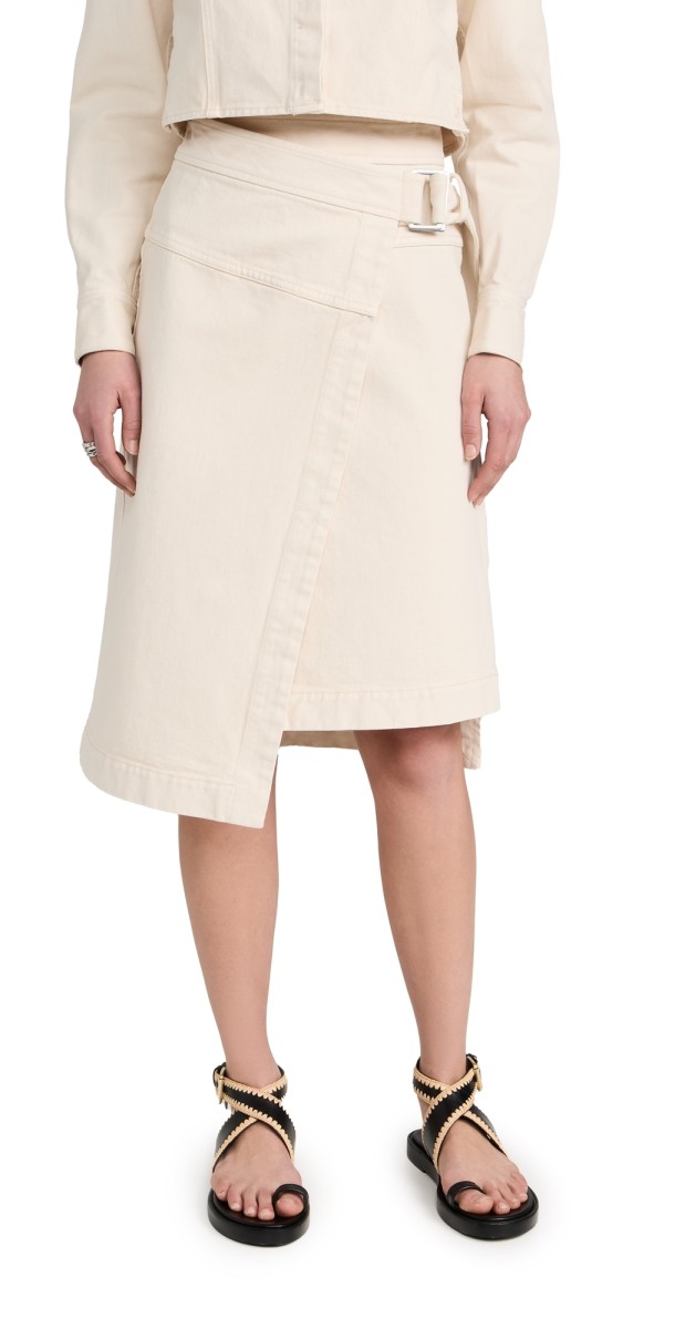 3.1 Phillip Lim Denim Wrap Skirt Ecru