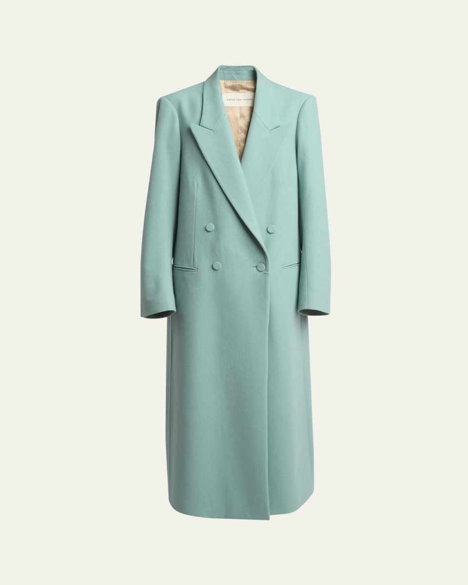Rinko Long Double-Breasted Wool Coat