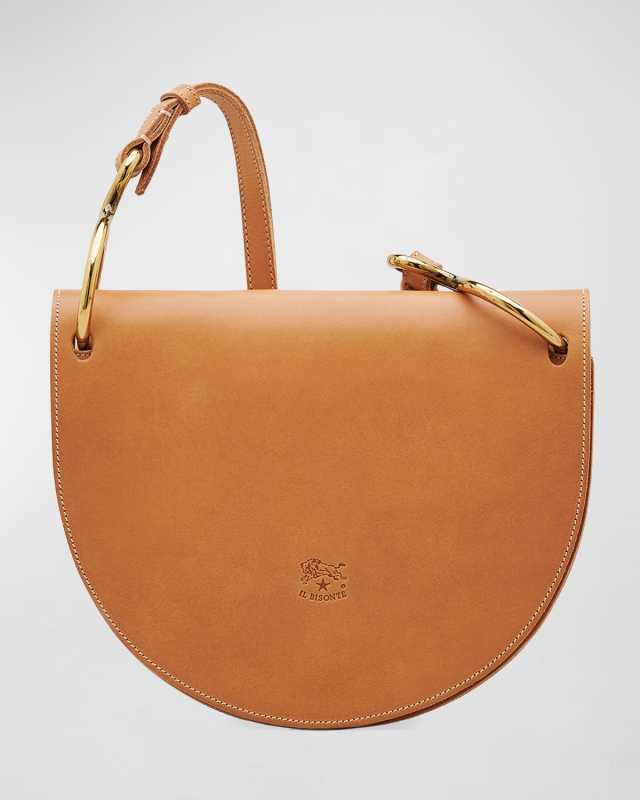 Consuelo Brushed Leather Flap Shoulder Bag