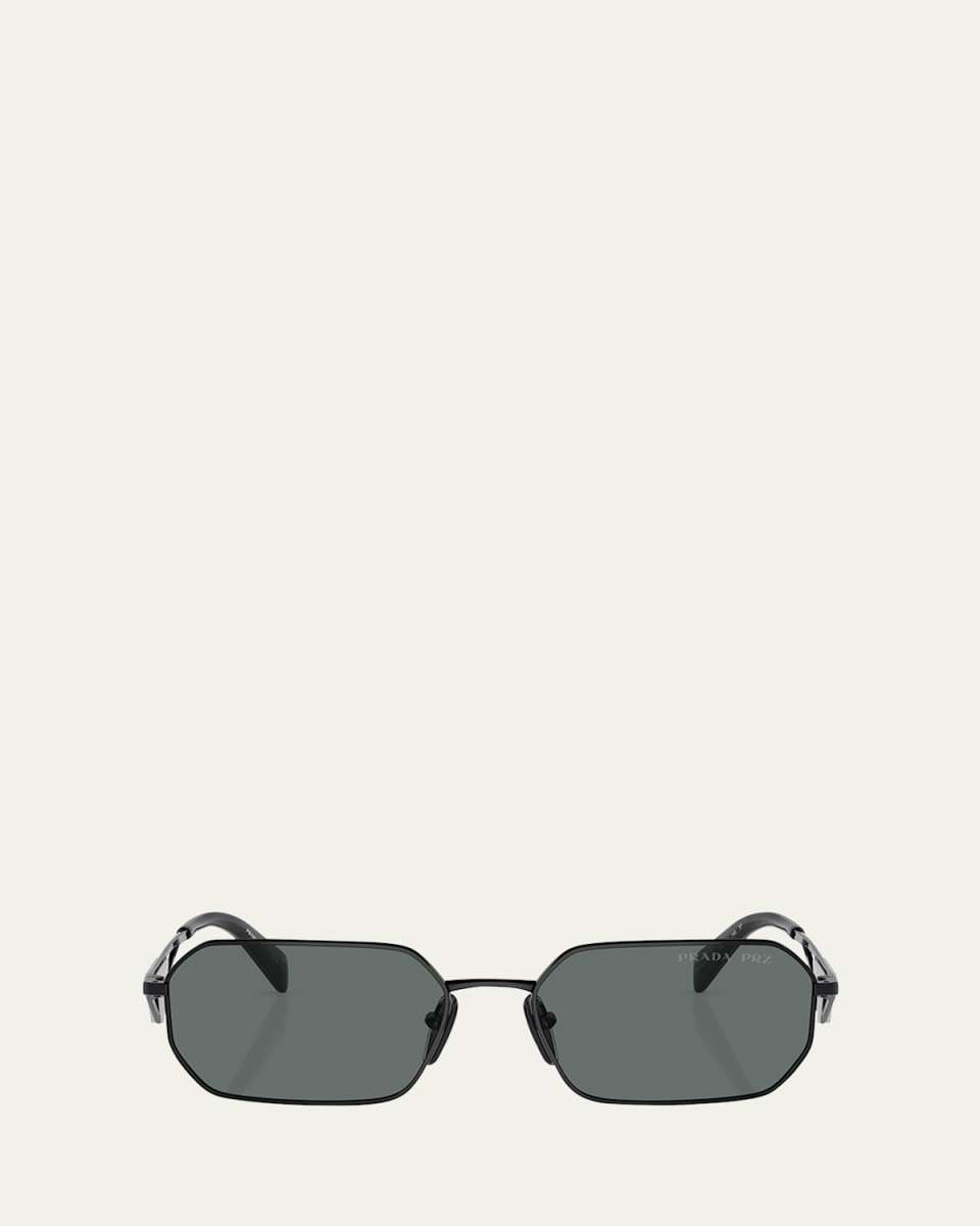 Polarized Steel Rectangle Sunglasses