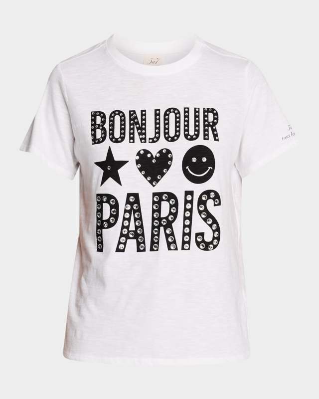 Bonjour Paris Crewneck Graphic Tee