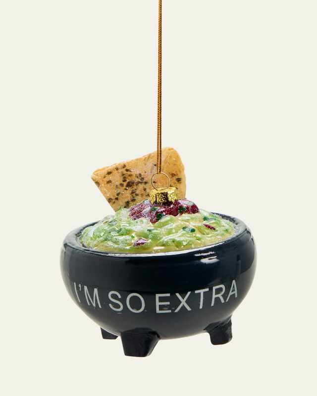 I'm So Extra Guacamole Bowl Glass Ornament