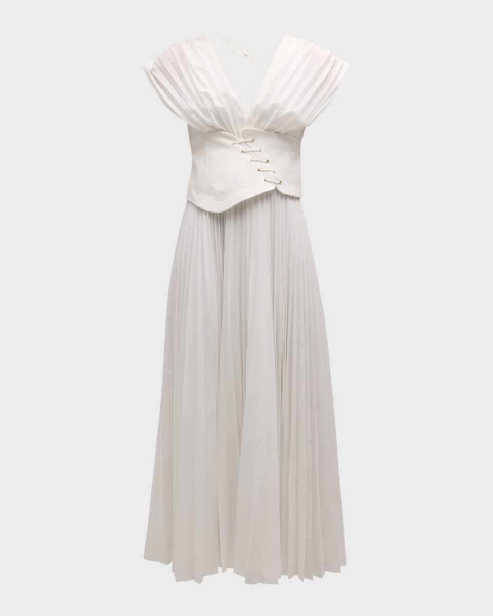Airlie Pleated Corset Midi Dress