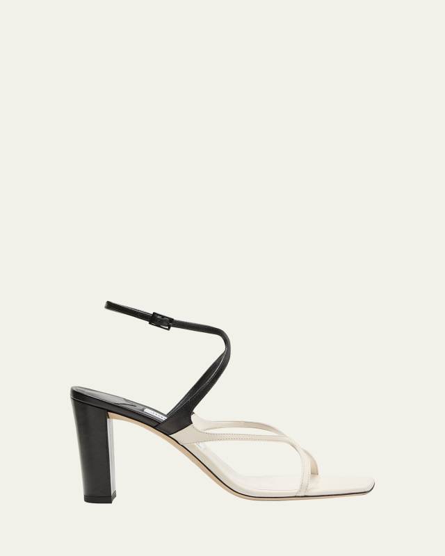 Azie Bicolor Ankle-Strap Sandals