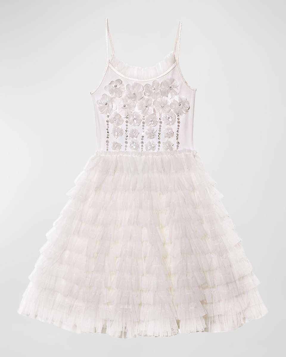 Girl's Dasher Embellished Layered Tutu Dress, Size 2-11