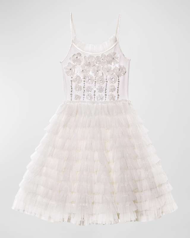 Girl's Dasher Embellished Layered Tutu Dress, Size 2-11