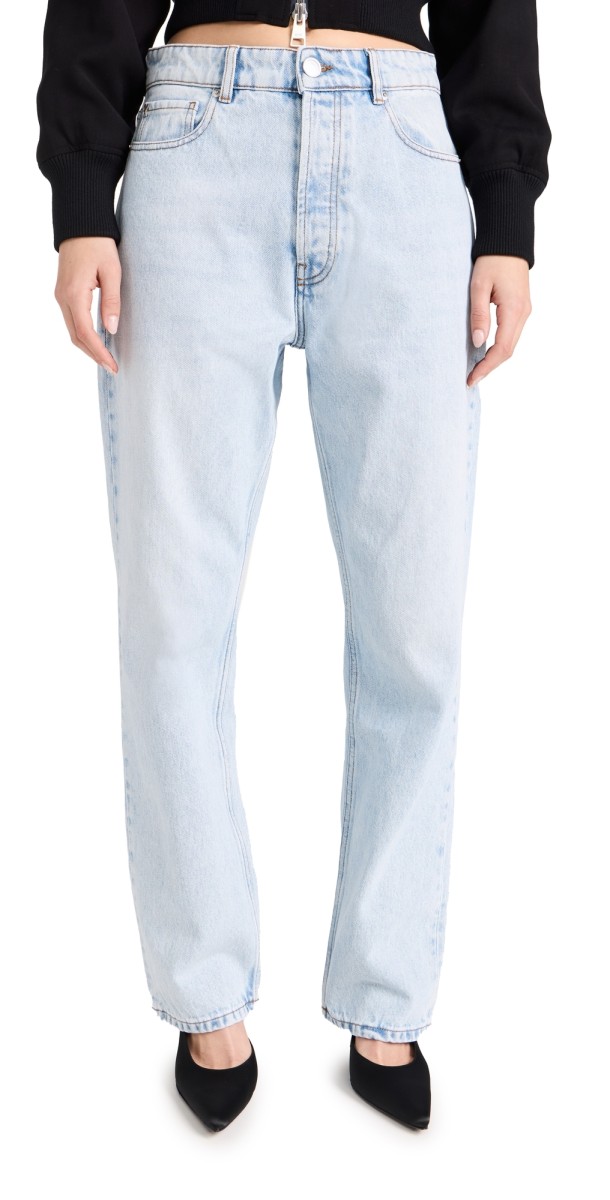 AMI Loose Fit Jeans Bleu Javel