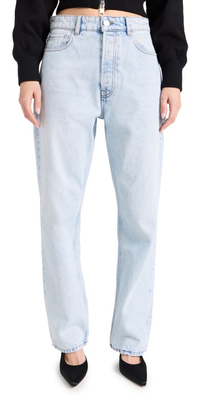 AMI Loose Fit Jeans Bleu Javel