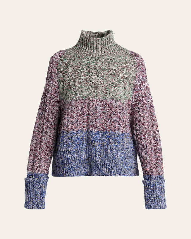 Journey Cable-Knit Turtleneck Sweat
