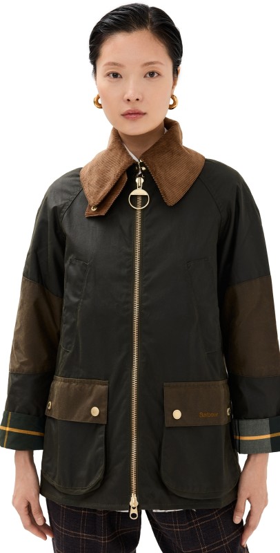 Barbour Allerston Wax Barn Jacket Olive/Beech/Ancient