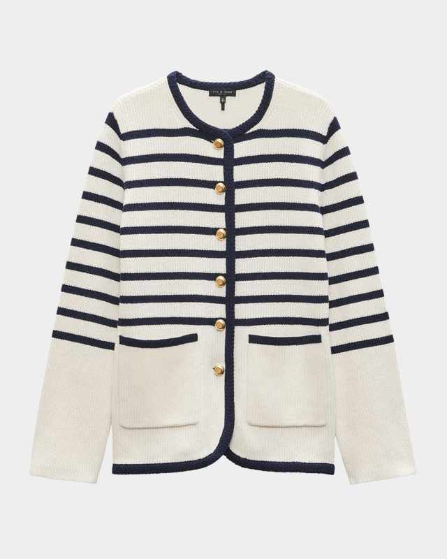 Nancy Stripe Wool Cardigan