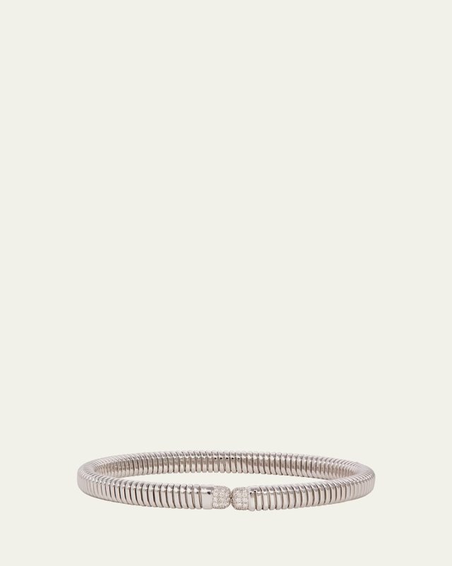 18K White Gold Narrow Flex Bettina Bangle