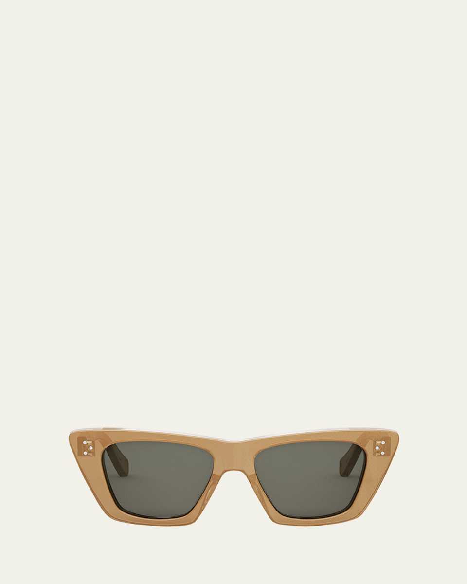 Bold Glittery Acetate Cat-Eye Sunglasses