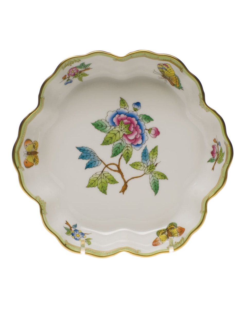 Queen Victoria Green Fruit Bowl