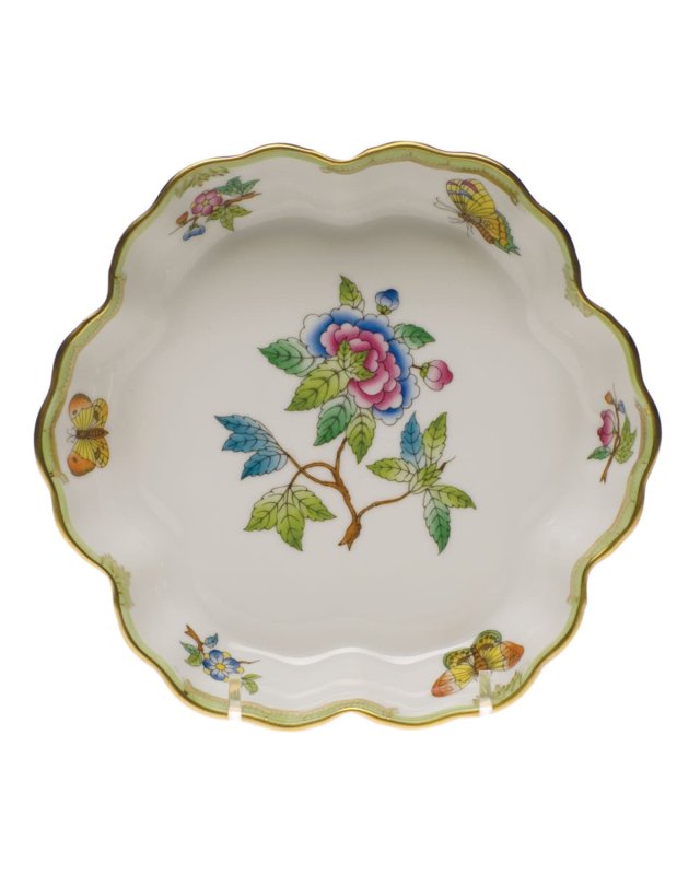 Queen Victoria Green Fruit Bowl