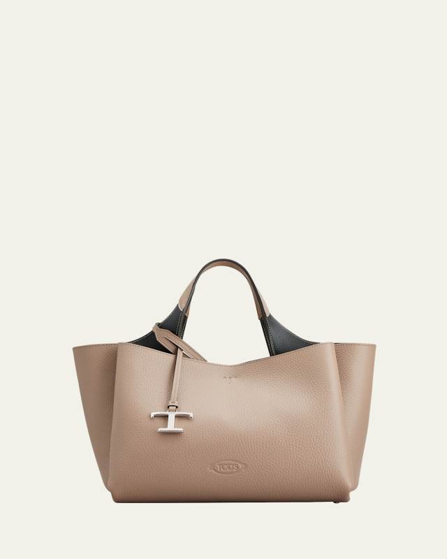 Mini Grain Leather Top-Handle Bag