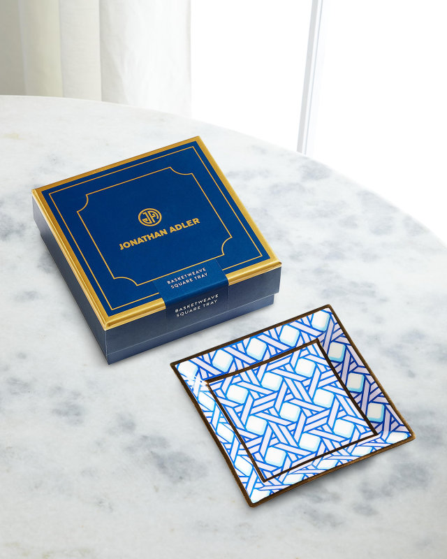 Basketweave Square Tray