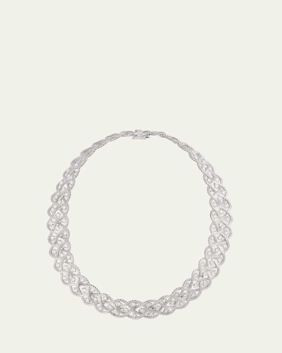 Etoilee 18K White Gold Diamond Collar