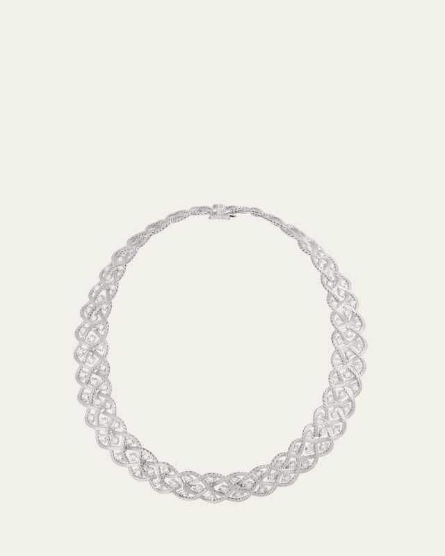 Etoilee 18K White Gold Diamond Collar