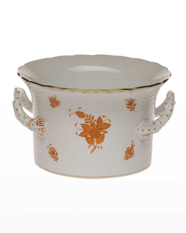 Chinese Boutique Rust Cache Pot with Handles