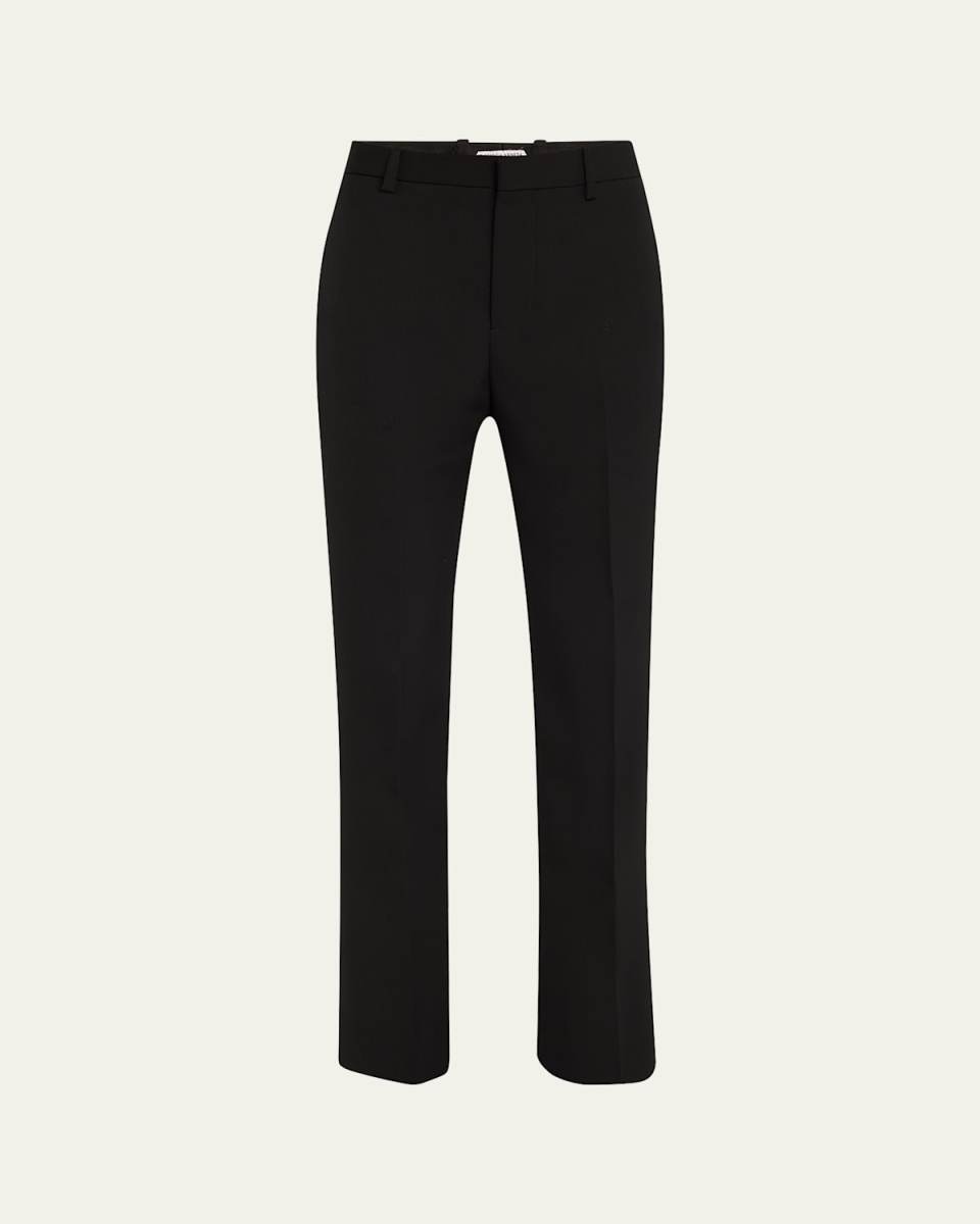 Wool Twill Flare Trousers
