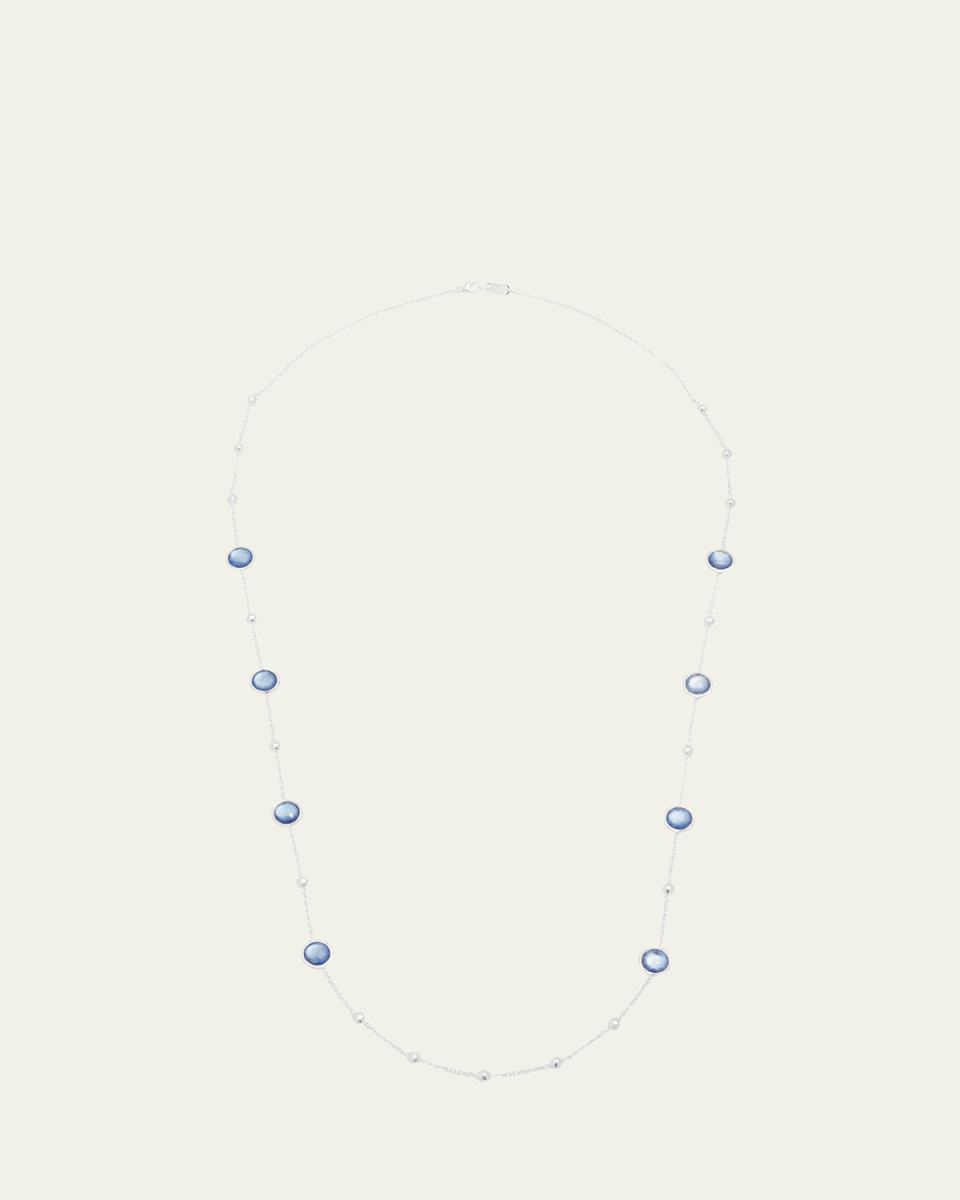 Multi Station Lollipop Necklace in Sterling Silver