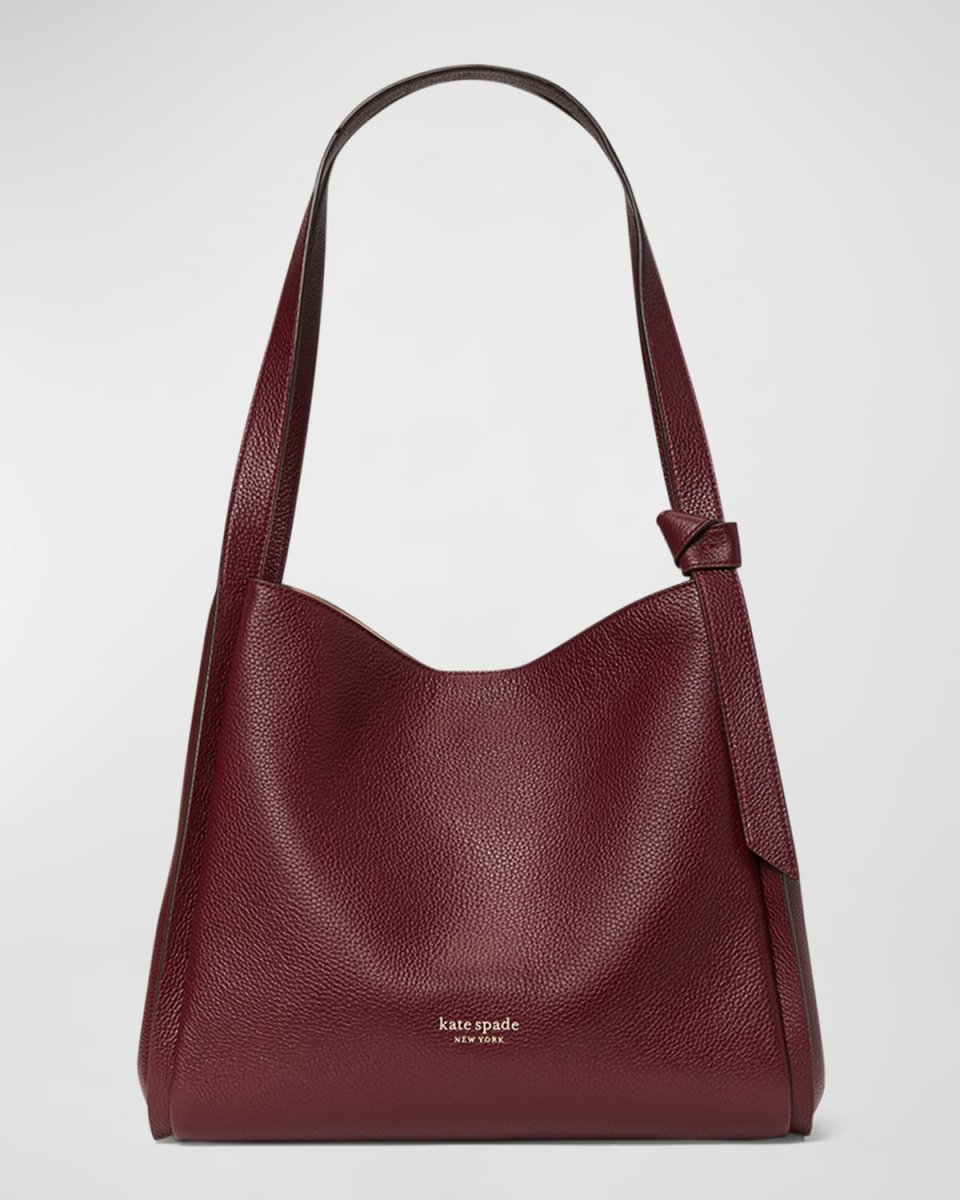 large pebbled leather hobo shoulder bag