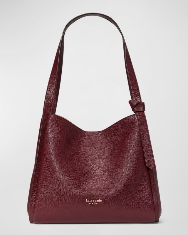 large pebbled leather hobo shoulder bag