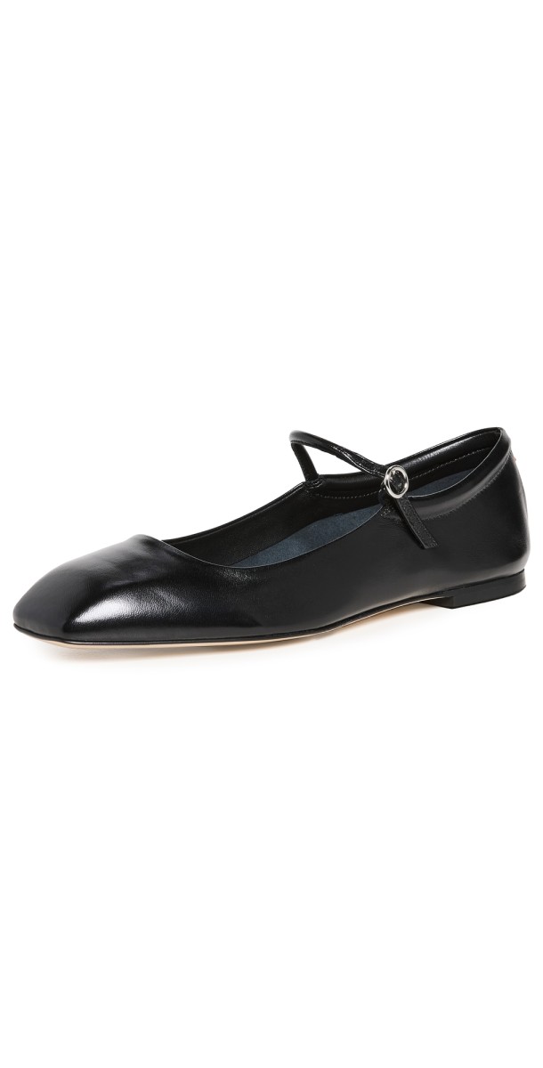 AEYDE Uma Mary Jane Flats Black