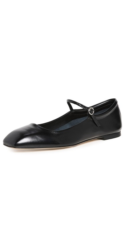 AEYDE Uma Mary Jane Flats Black