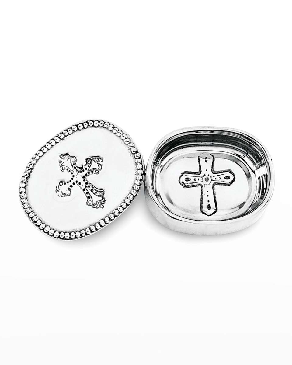 Cross Oval Baby Keepsake Box