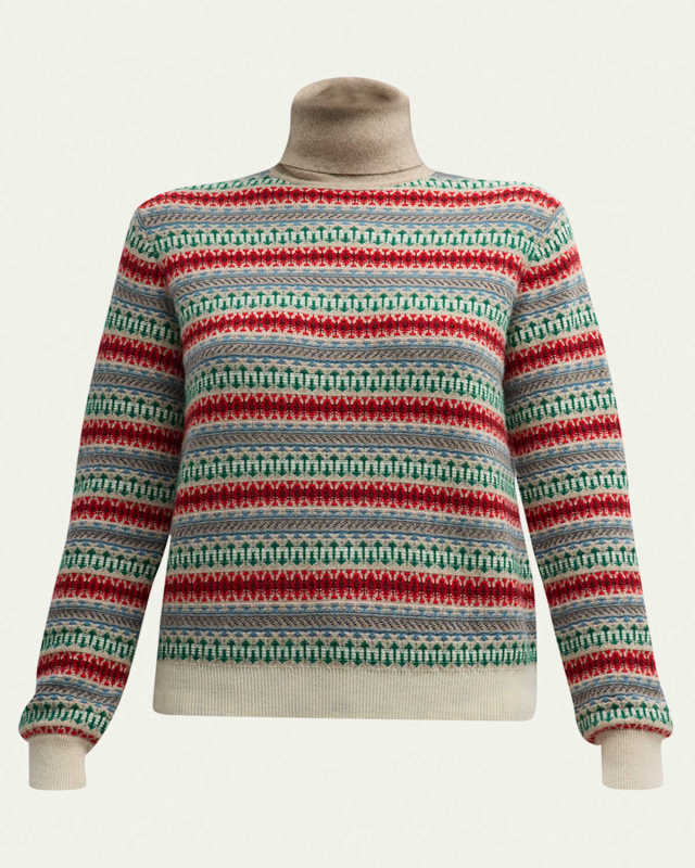 Holiday Noel Cashmere Turtleneck Sweater