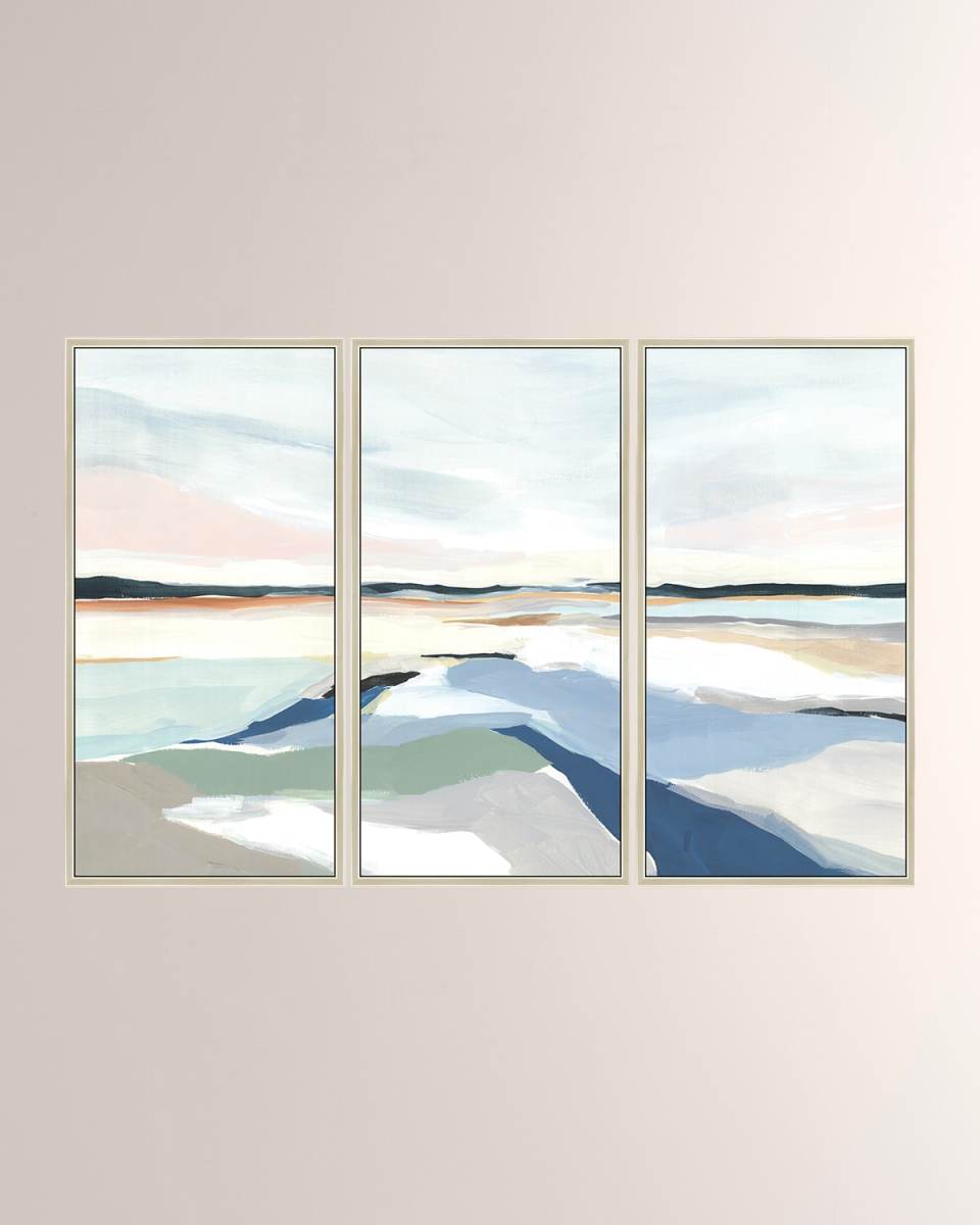 Soft Beauty Tryptic Giclee on Canvas