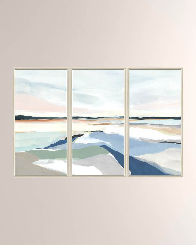 Soft Beauty Tryptic Giclee on Canvas
