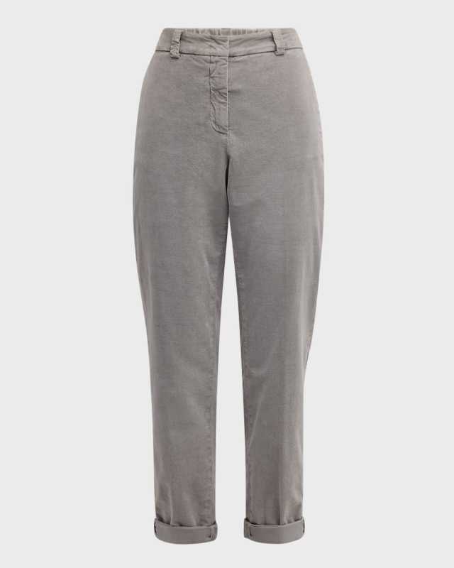 Cropped Corduroy Pants