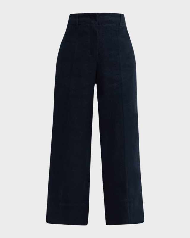Cadice High-Rise Straight-Leg Ankle Woven Pants