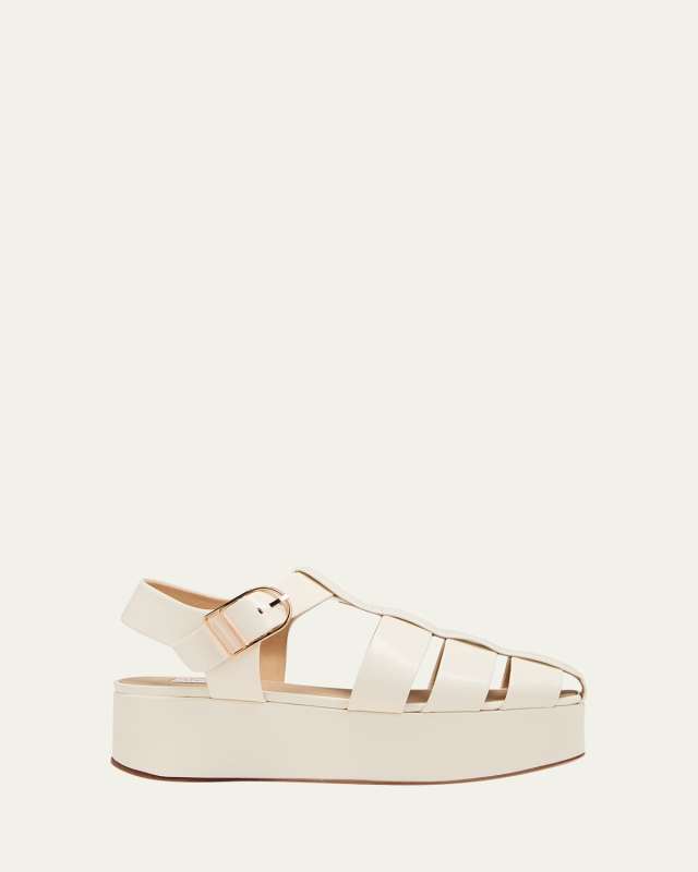 Mila Leather Platform Fisherman Sandals