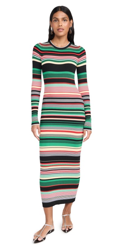 rabanne Striped Dress Multicolor