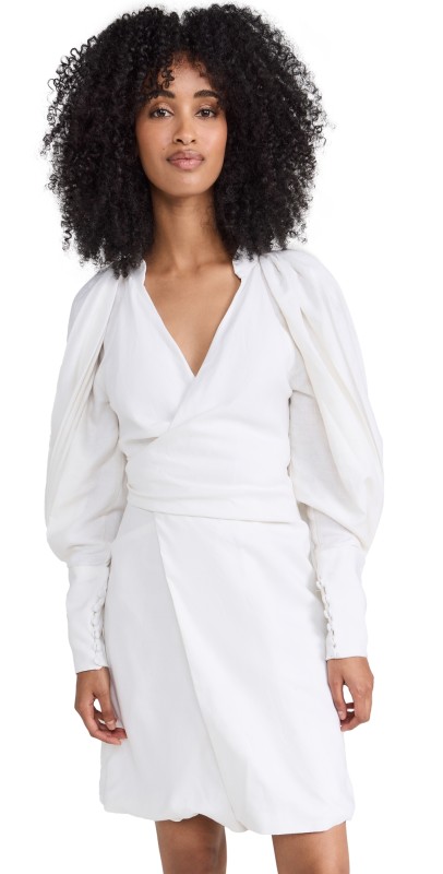 Maylé Vásquez Patricia Wrap Around Dress White