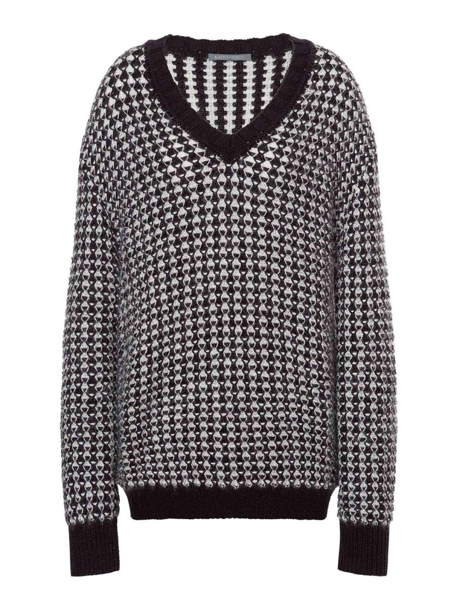 Alberta Ferretti Pull Col Bateau - Noir